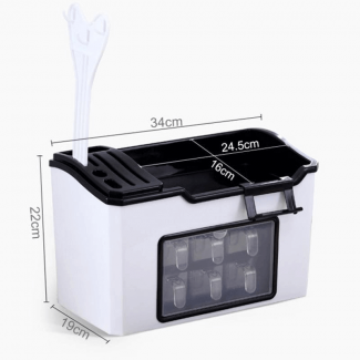 Multi-function Kitchen Rack Condiment Storage Box for Spices, Knives, and Flatware Organizer Price in Pakistan | LAPTAB