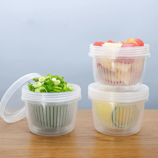 KITCHEN Double-Layer Food Drain Storage Box with 360? Rotation, Food-Grade PP Price in Pakistan | LAPTAB