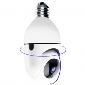 Mini PTZ Full HD 1080P Security Camera with E27 Bulb Socket, Night Vision, 2-Way Audio, Motion Tracking, and WiFi Price in Pakistan | LAPTAB
