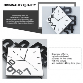 Modern Nordic Style Silent Wall Clock with MDF Dial and Metal Frame Price in Pakistan | LAPTAB