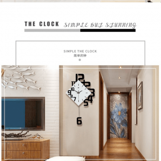 Modern Nordic Style Silent Wall Clock with MDF Dial and Metal Frame Price in Pakistan | LAPTAB