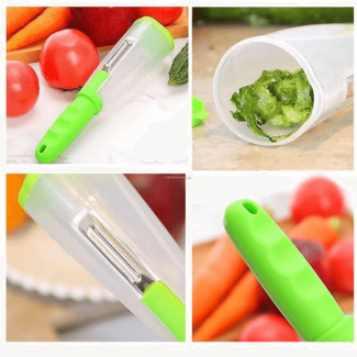 Vegetable Peeler with Waste Collection Container, Easy-Clean Dishwasher Safe Design Price in Pakistan | LAPTAB