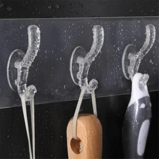 Transparent 5-Hook Wall Strip for Glass, Tile, Metal ? Easy Install, No Marks Price in Pakistan | LAPTAB