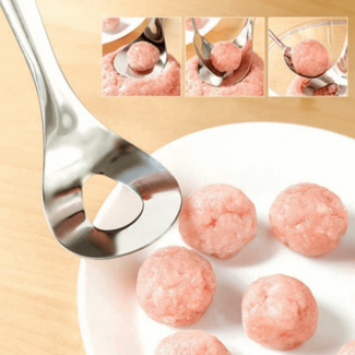 Meatball Maker Spoon Stainless Steel Manual Meatballs Mold with Oval Leak Hole Design Price in Pakistan | LAPTAB