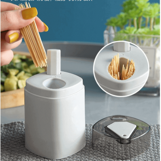 Automatic Toothpick Holder Press Type with Auto Pop-Up, Durable PP Material, Large Opening Price in Pakistan | LAPTAB