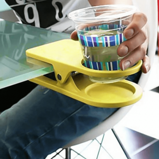 Desk Glass Holder with Strong Clip for Securely Holding Cups on Table Edge Price in Pakistan | LAPTAB