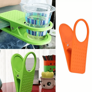 Desk Glass Holder with Strong Clip for Securely Holding Cups on Table Edge Price in Pakistan | LAPTAB