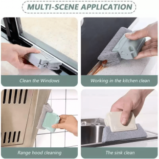 Window Corner Cleaner Brush with Scouring Cloth Head for Deep Window and Door Groove Cleaning Price in Pakistan | LAPTAB