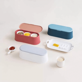 Seasoning Storage Box with 3 Removable Compartments and Lid for Freshness Price in Pakistan | LAPTAB
