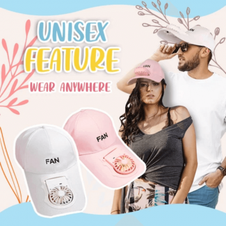 Summer Hat with Rechargeable USB Fan, 3 Speeds, 7-Hour Use, Breathable Cotton-Polyester Price in Pakistan | LAPTAB