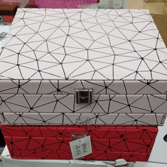 Multipurpose 2 Layer Jewelry Box with PU Leather, Velvet Interior, 9 Compartments Price in Pakistan | LAPTAB