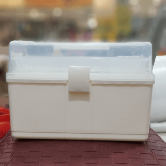 Multilayer Plastic Medicine Storage Box with 3 Compartments, Dustproof Lid, and Lock Price in Pakistan | LAPTAB