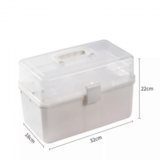 Multilayer Plastic Medicine Storage Box with 3 Compartments, Dustproof Lid, and Lock Price in Pakistan | LAPTAB
