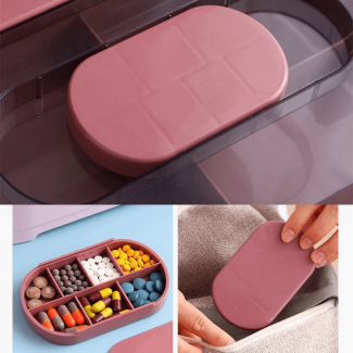 Portable Household Medicine Box with 2 Layers, Dustproof Lid, and Lockable Compartments Price in Pakistan | LAPTAB
