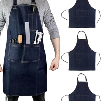 Imperial Smart Denim Apron with Front Pocket, Adjustable Size for Kitchen Use Price in Pakistan | LAPTAB
