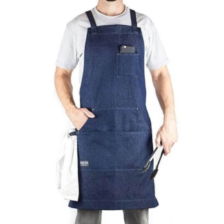 Imperial Smart Denim Apron with Front Pocket, Adjustable Size for Kitchen Use Price in Pakistan | LAPTAB