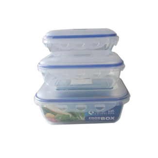 3 Pc Airtight Food Storage Containers Set, Rectangular, BPA-Free, Microwave Safe Price in Pakistan | LAPTAB