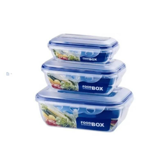 3 Pc Airtight Food Storage Containers Set, Rectangular, BPA-Free, Microwave Safe Price in Pakistan | LAPTAB