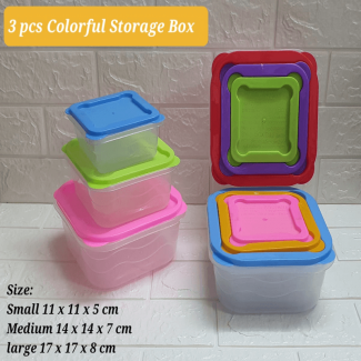3 Pcs Food Storage Containers with Airtight Lids, BPA-Free, Microwave Safe