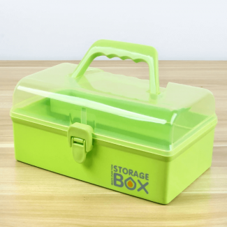 Plastic Storage Box with 3 Layers, Transparent Dustproof Lid, Lock Seal, Portable Organizer Price in Pakistan | LAPTAB