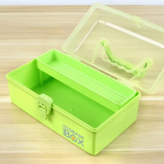 Plastic Storage Box with 3 Layers, Transparent Dustproof Lid, Lock Seal, Portable Organizer Price in Pakistan | LAPTAB