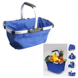 Foldable Basket with Aluminum Frame, Large Capacity, Waterproof, Portable for Shopping and Picnic Price in Pakistan | LAPTAB
