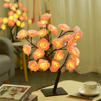 LED Simulation Rose Tree Table Lamp with 24 Energy-Saving LED Lights and Metal Base Price in Pakistan | LAPTAB