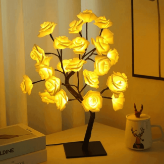 LED Simulation Rose Tree Table Lamp with 24 Energy-Saving LED Lights and Metal Base Price in Pakistan | LAPTAB
