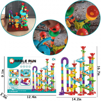 Marble Run Pipeline Toy Set, 113 Pieces, Eco-Friendly BPA-Free Plastic for Kids 3+ Price in Pakistan | LAPTAB