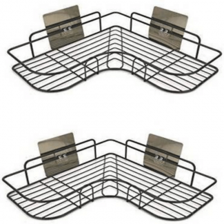 Self-Adhesive Iron Wall Corner Shelf for Bathroom and Kitchen Storage, Waterproof and Rustproof Price in Pakistan | LAPTAB