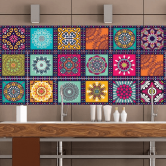 Tile Stickers Set of 12 Durable Peel-and-Stick Designs for Walls and Surfaces Price in Pakistan | LAPTAB