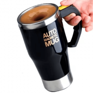 400ml Stainless Steel Magnetic Self Stirring Mug with Lid, Quiet Operation Price in Pakistan | LAPTAB