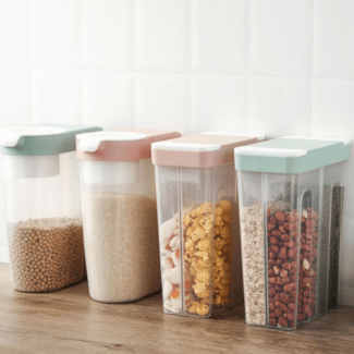 1-4 Grid Clear Kitchen Storage Container with Airtight Lids and Dispensers, BPA-Free Price in Pakistan | LAPTAB