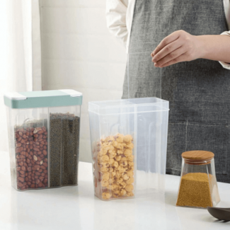 1-4 Grid Clear Kitchen Storage Container with Airtight Lids and Dispensers, BPA-Free Price in Pakistan | LAPTAB