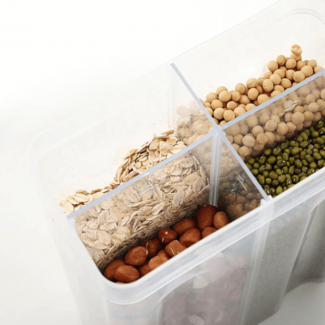 1-4 Grid Clear Kitchen Storage Container with Airtight Lids and Dispensers, BPA-Free Price in Pakistan | LAPTAB