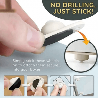 4 pcs Self-Adhesive 360? Rotating Ball Wheels for Smooth, Quiet Moving Price in Pakistan | LAPTAB