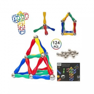 Magnetic Construction Building Blocks 124 pcs - Educational Toy for Kids 3+ Price in Pakistan | LAPTAB