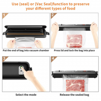 Food Saver Vacuum Sealer-Electric with 5 Vacuum Bags, Preserves Food Fresh Up to 5x Longer Price in Pakistan | LAPTAB