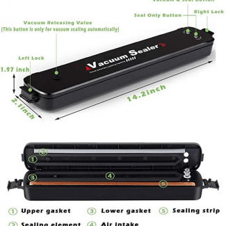 Food Saver Vacuum Sealer-Electric with 5 Vacuum Bags, Preserves Food Fresh Up to 5x Longer Price in Pakistan | LAPTAB