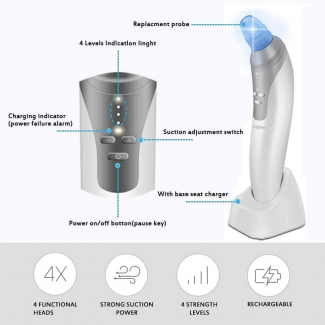 Electric Suction Blackhead Remover Pore Cleanser with 4 Power Modes, USB Rechargeable Price in Pakistan | LAPTAB
