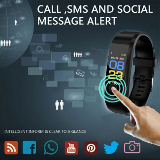 115HR PLUS Smart Band Fitness Tracker with Sleep Monitor and Call Control Price in Pakistan | LAPTAB