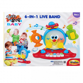6 In 1 Live Band Kids Musical Toy with Tambourine, Trumpet, Guitar & 2 Play Modes Price in Pakistan | LAPTAB