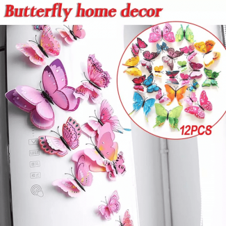 Magnetic & Sticky Butterfly Decals, Weather-Resistant 3D Home and Party Decor Price in Pakistan | LAPTAB