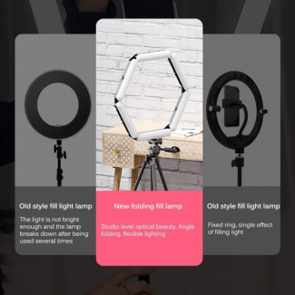 V86 Foldable 3-Mode Beauty Fill Light with 216 LEDs, Adjustable Color Temp, USB Price in Pakistan | LAPTAB