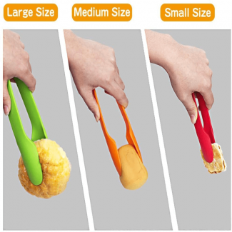 3pcs Set Food Tongs Plastic, Food Grade, Non-Slip, Easy Clean, Multi-Size Colors Price in Pakistan | LAPTAB