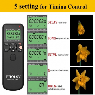 Pholsy Wireless Shutter Remote Control with Digital Timer for DSLR Cameras Price in Pakistan | LAPTAB