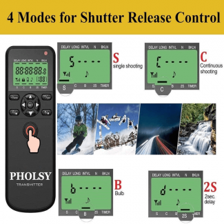 Pholsy Wireless Shutter Remote Control with Digital Timer for DSLR Cameras Price in Pakistan | LAPTAB
