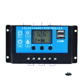 PWM 10A LCD Solar Charge Controller 12V/24V with USB Port and Adjustable Parameters Price in Pakistan | LAPTAB