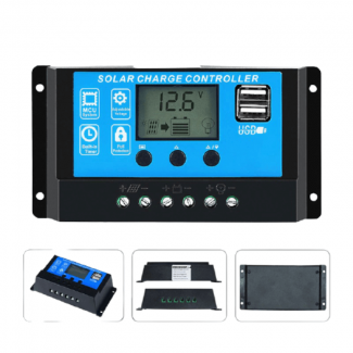 PWM 10A LCD Solar Charge Controller 12V/24V with USB Port and Adjustable Parameters Price in Pakistan | LAPTAB