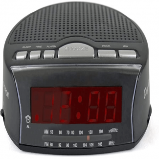 AM/FM Radio Alarm Clock with Sleep Timer, Snooze Button, and Red LED Display Price in Pakistan | LAPTAB